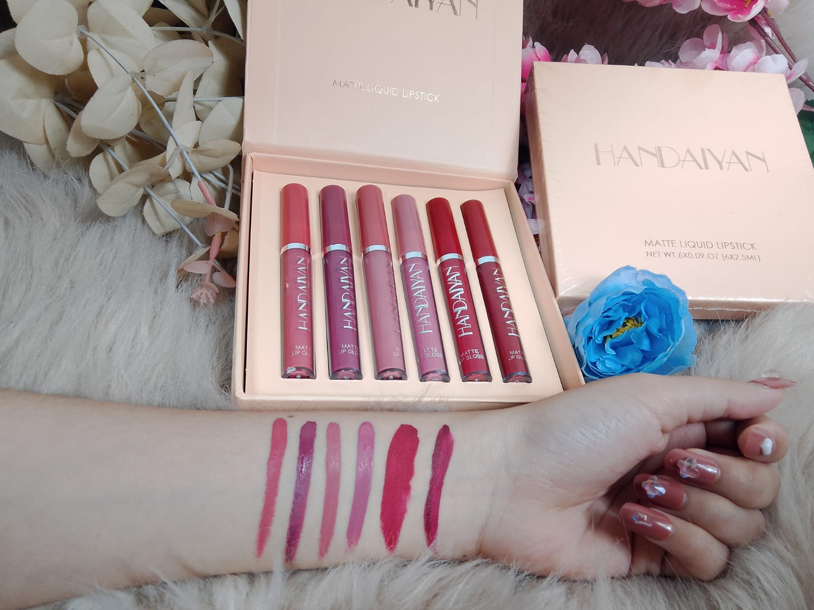Product details of Handaiyan 6 Pieces Matte Liquid Lipstick Set - B